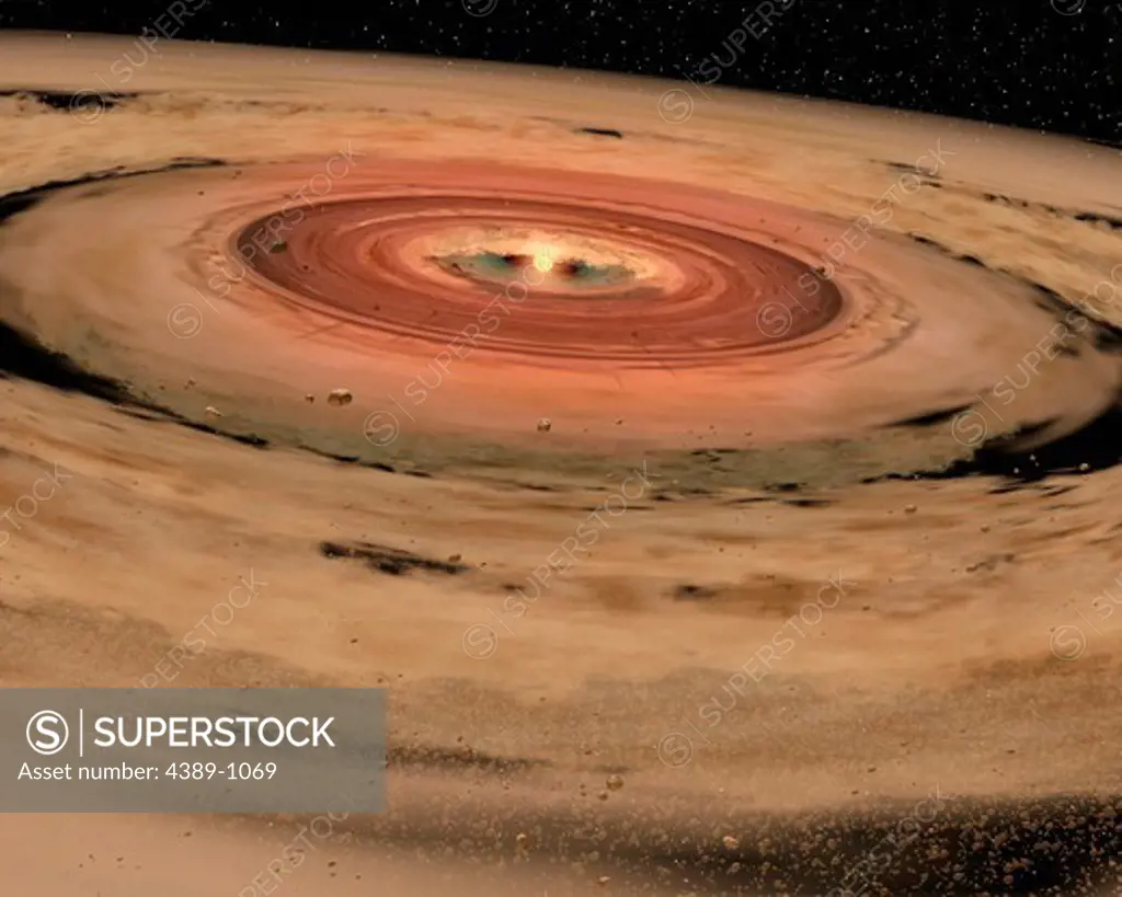 Artist's Conception of Formation of Protoplanetary Disk