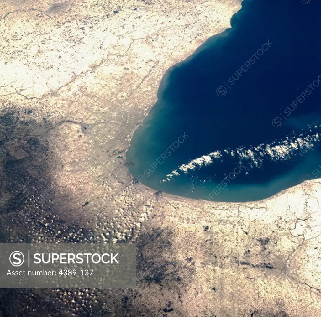 Chicago and Lake Michigan as Seen From Space