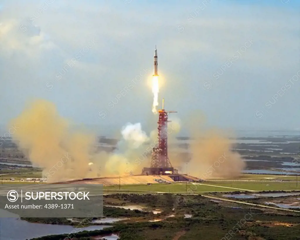 Launch of Apollo-Soyuz Test Project Saturn IB