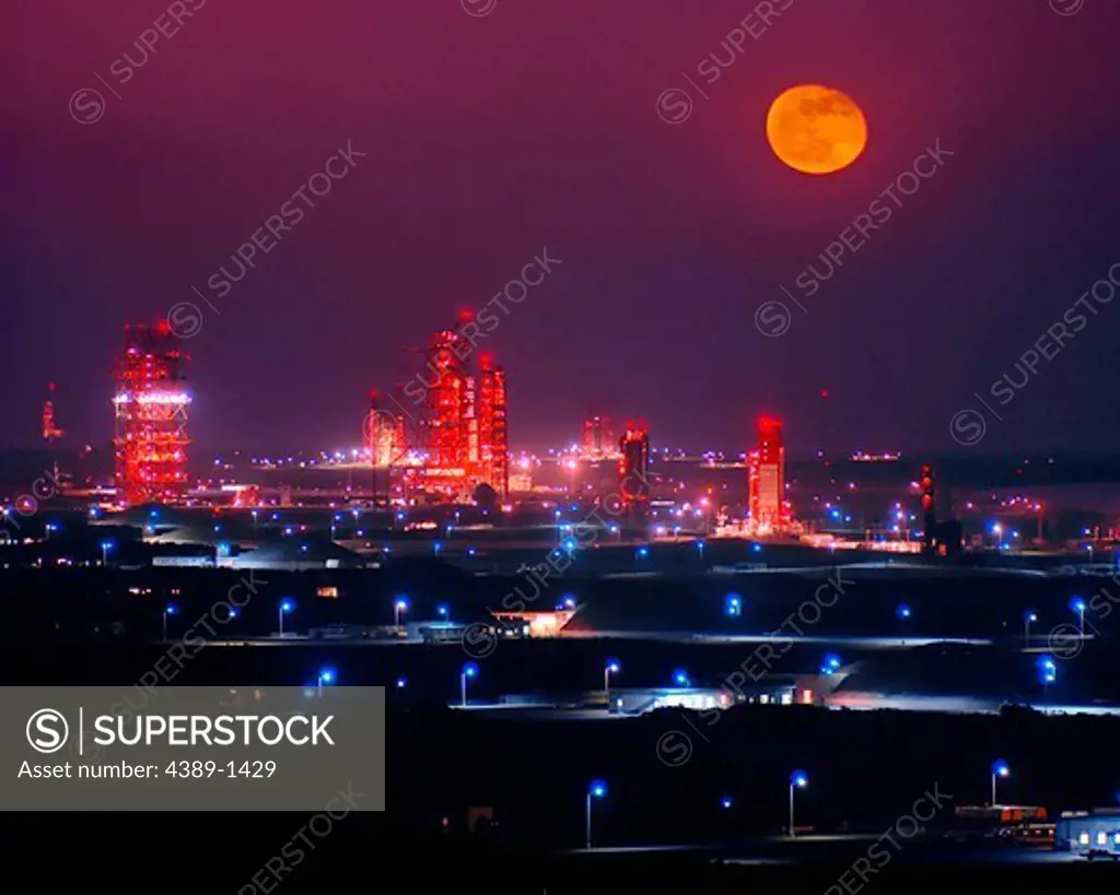 Kennedy Space Center and Moon