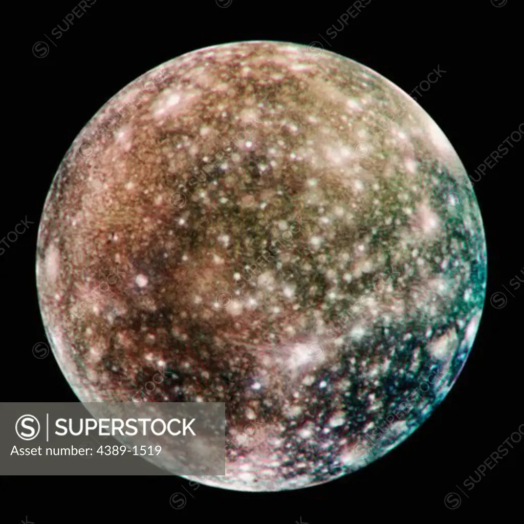 Global Callisto in Color As Seen by Galileo