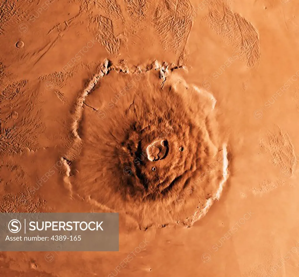 Olympus Mons, Mars, from Viking Orbiter