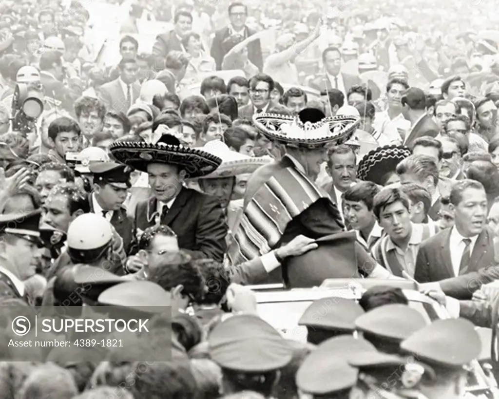 Apollo 11 Astronauts Swarmed by Thousands in Mexico City Parade