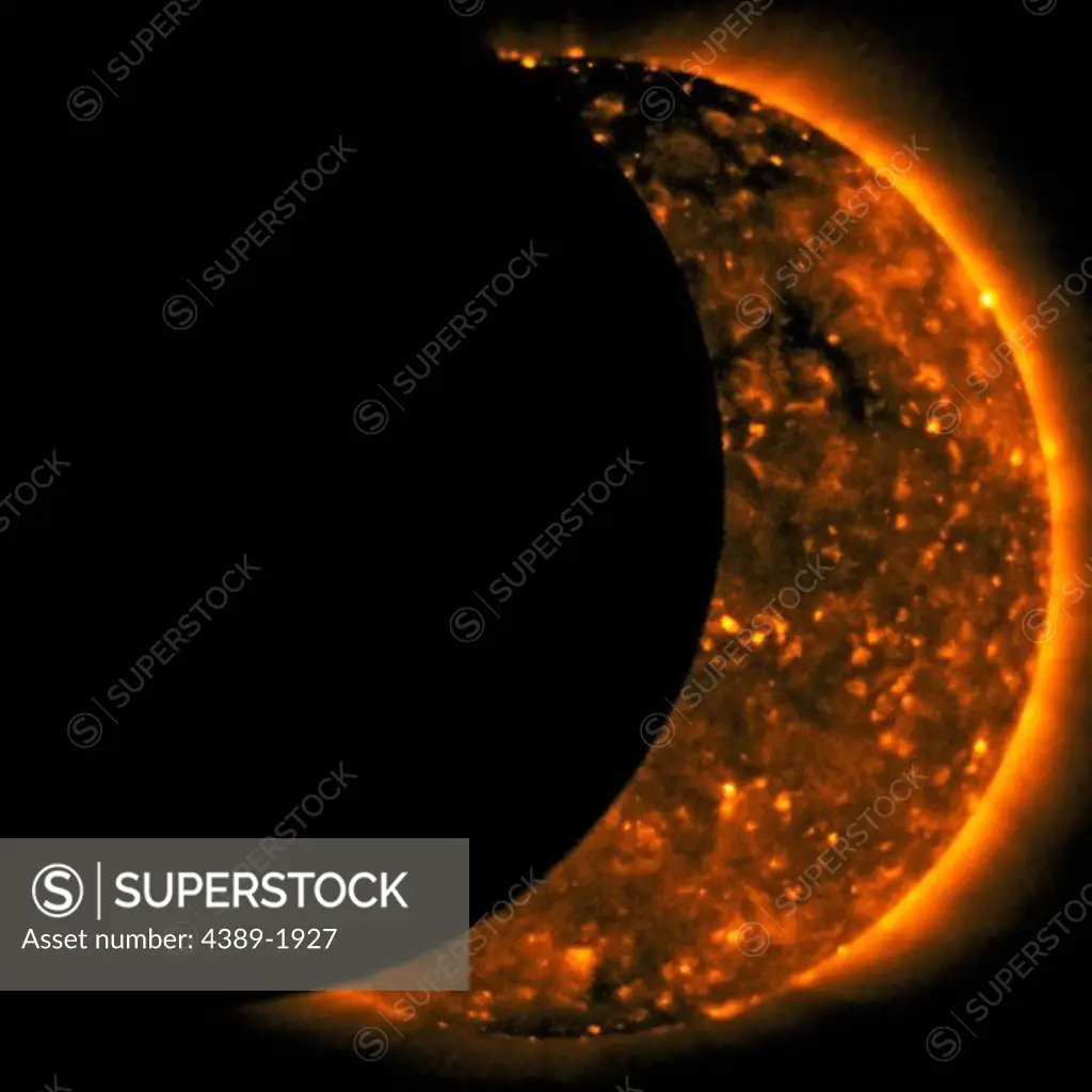 Satellite View of Solar Eclipse