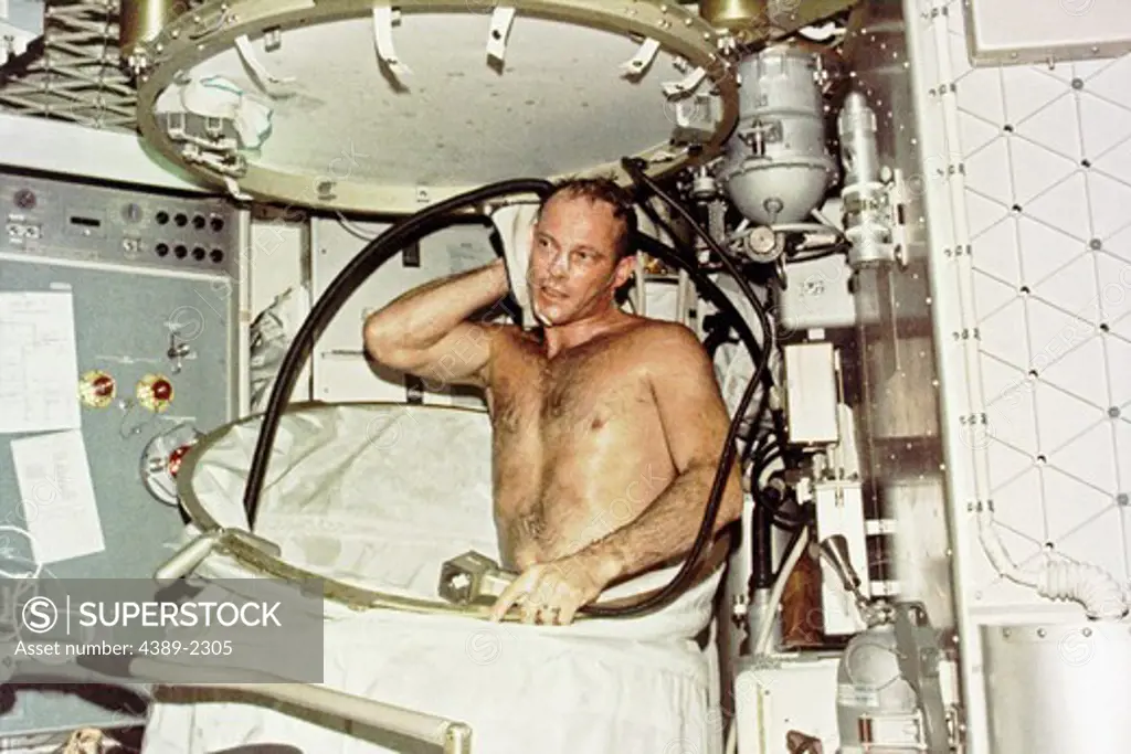 Showering on Skylab