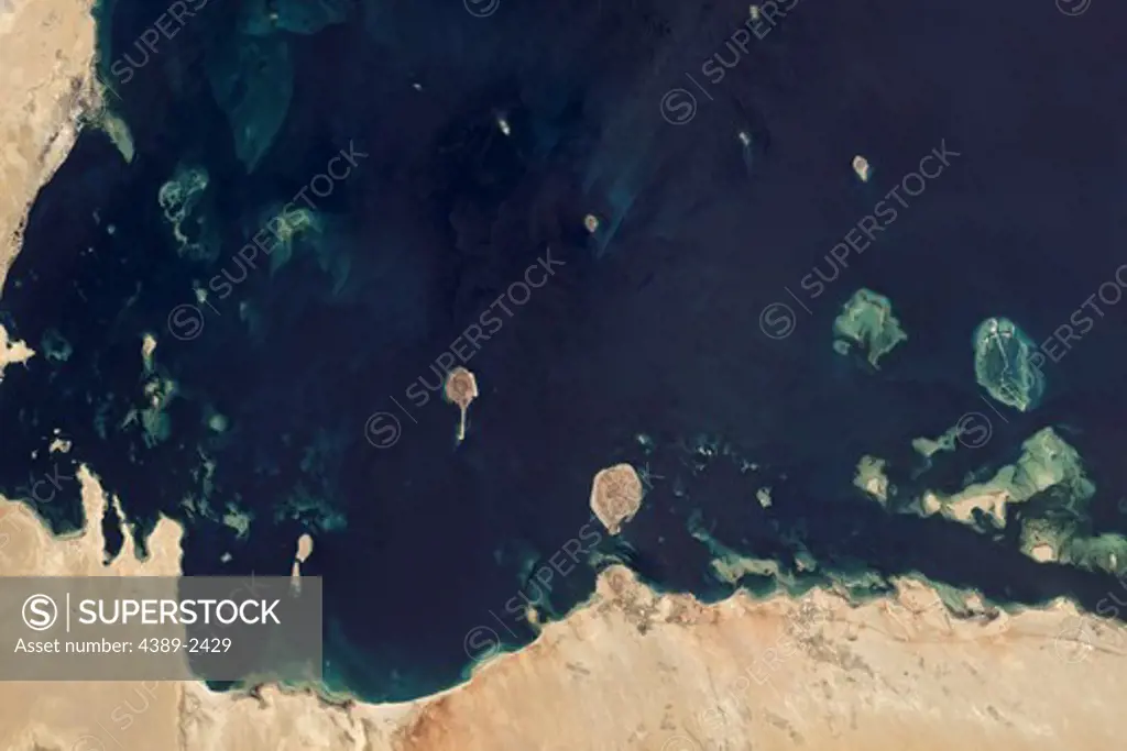 Coral Reefs and Islands in Persian Gulf.