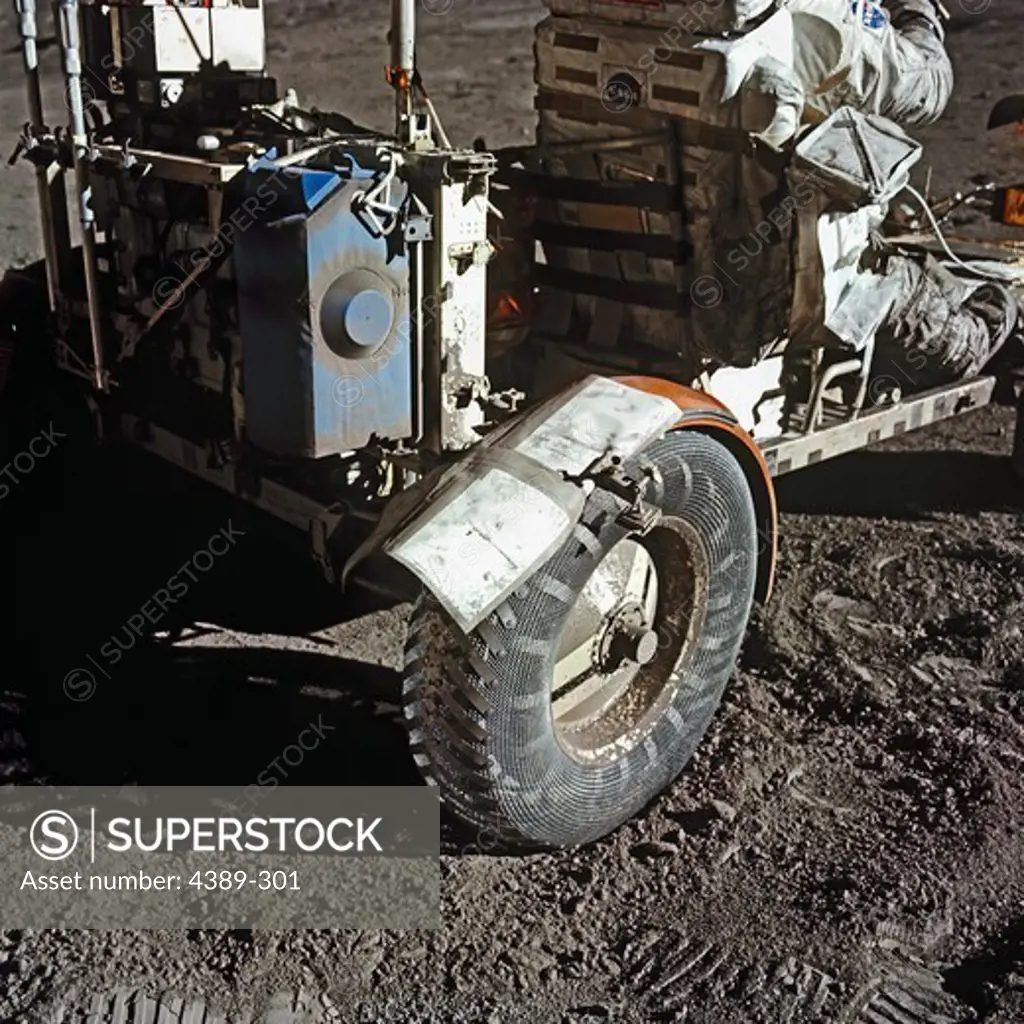 Apollo 17 - Fixing a Busted Fender on the Moon