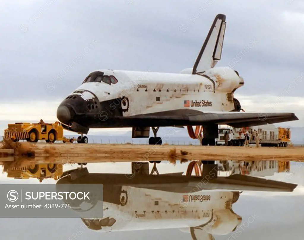 Space Shuttle Columbia Reflected