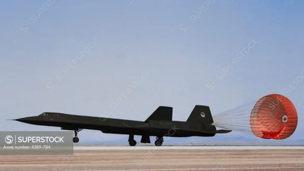 SR-71 Landing with Drag Chute