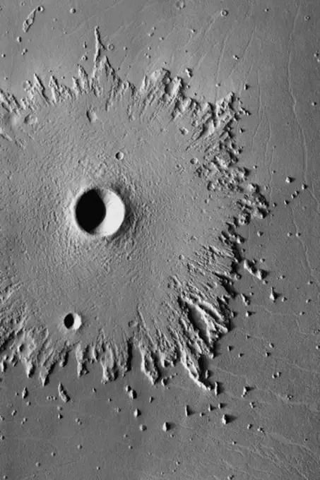 Radial Erosion on Mars by Mars Odyssey