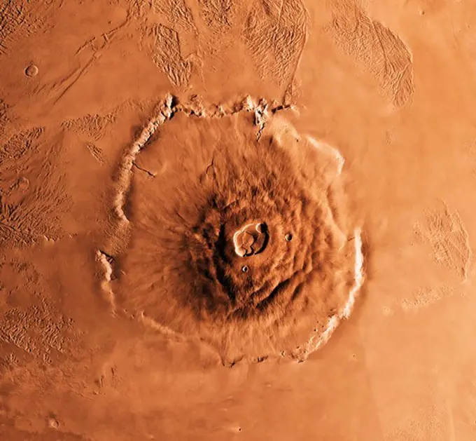 Olympus Mons, Mars, from Viking Orbiter