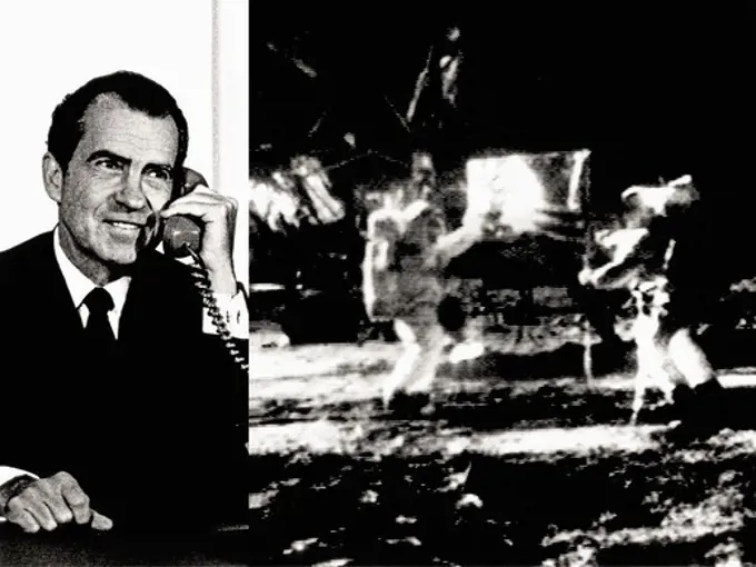 Nixon Telephones Armstrong on the Moon