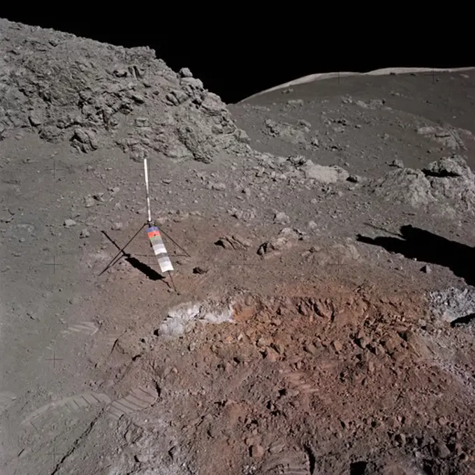 Apollo 17 - Red Soil on the Moon