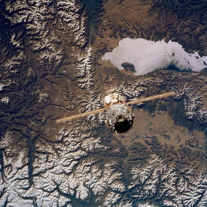 International Space Station Over Mongolia