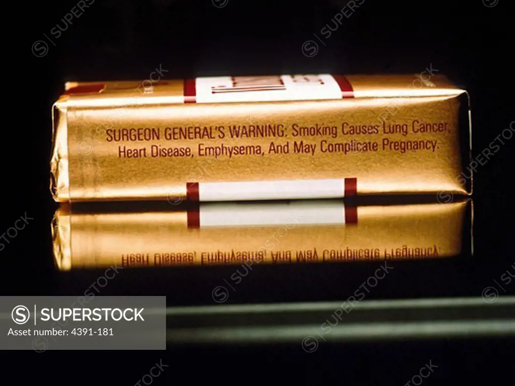 The Surgon General's warning on the side of a pack of cigarettes. Photo by Bill Branson.