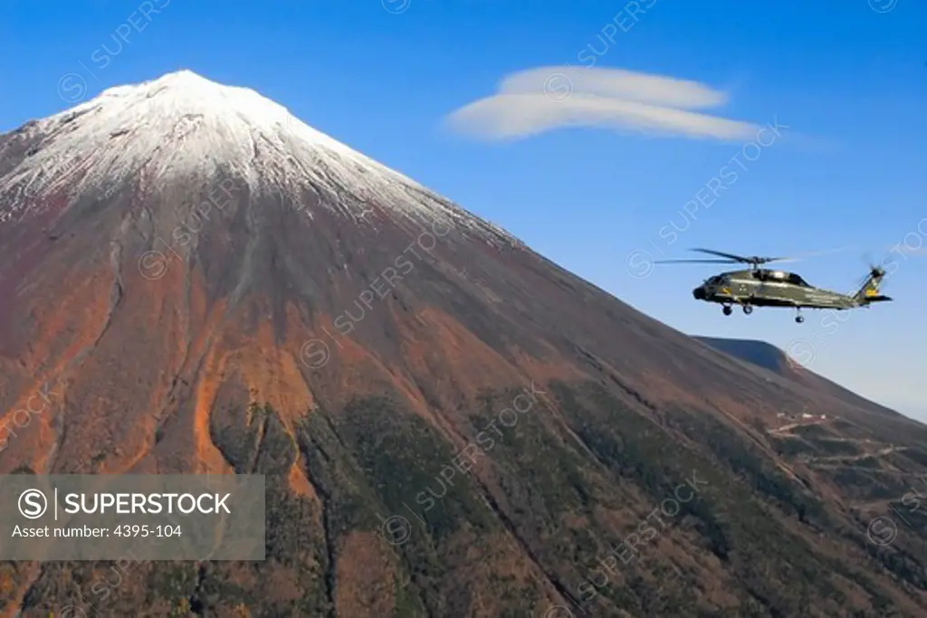 Seahawk Helicopter and Mt. Fuji