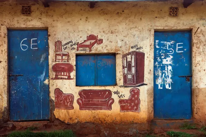 Exterior of furniture shop, Nairobi, Kenya.