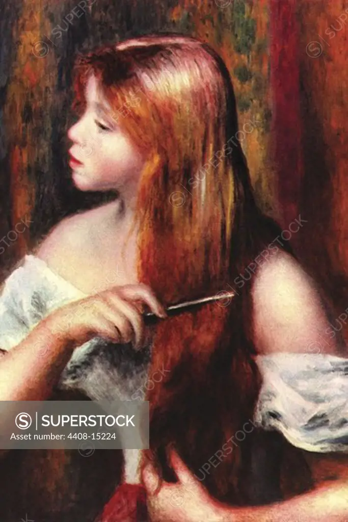 Combing girl, Fine Art