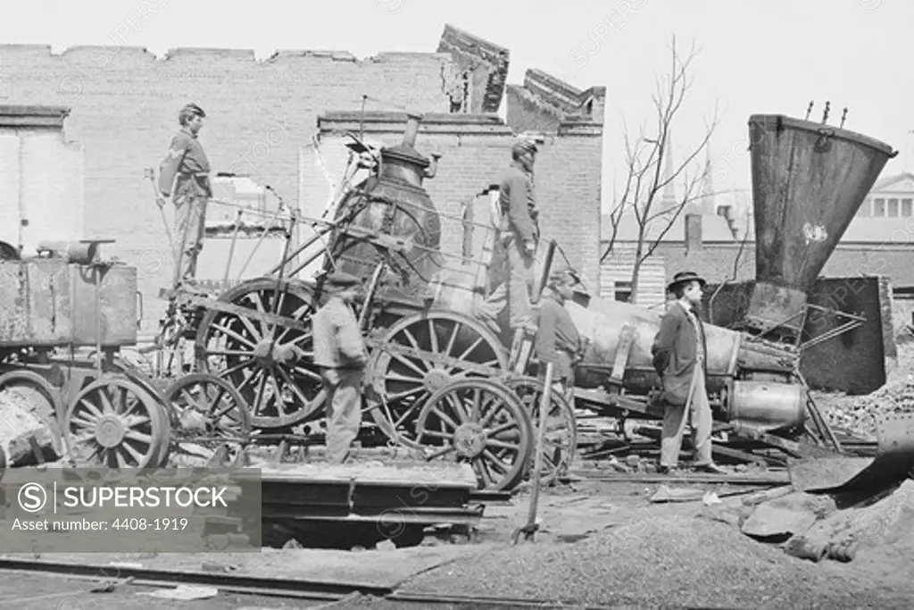 Civil War Train Wreck, Railroad