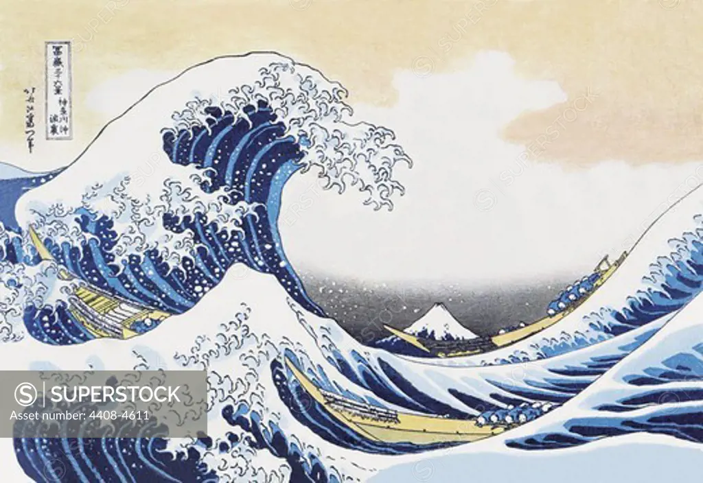 Great  Wave of Kanagawa, Japanese Prints - Hokusai