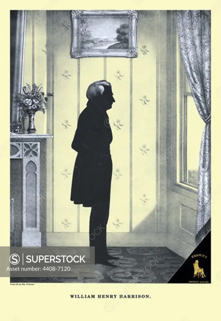 William Henry Harrison, Brown's Silhouette Portrait Gallery of Famous Americans
