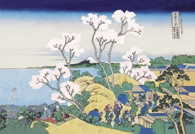 Cherry Blossom Festival, Japanese Prints - Hokusai