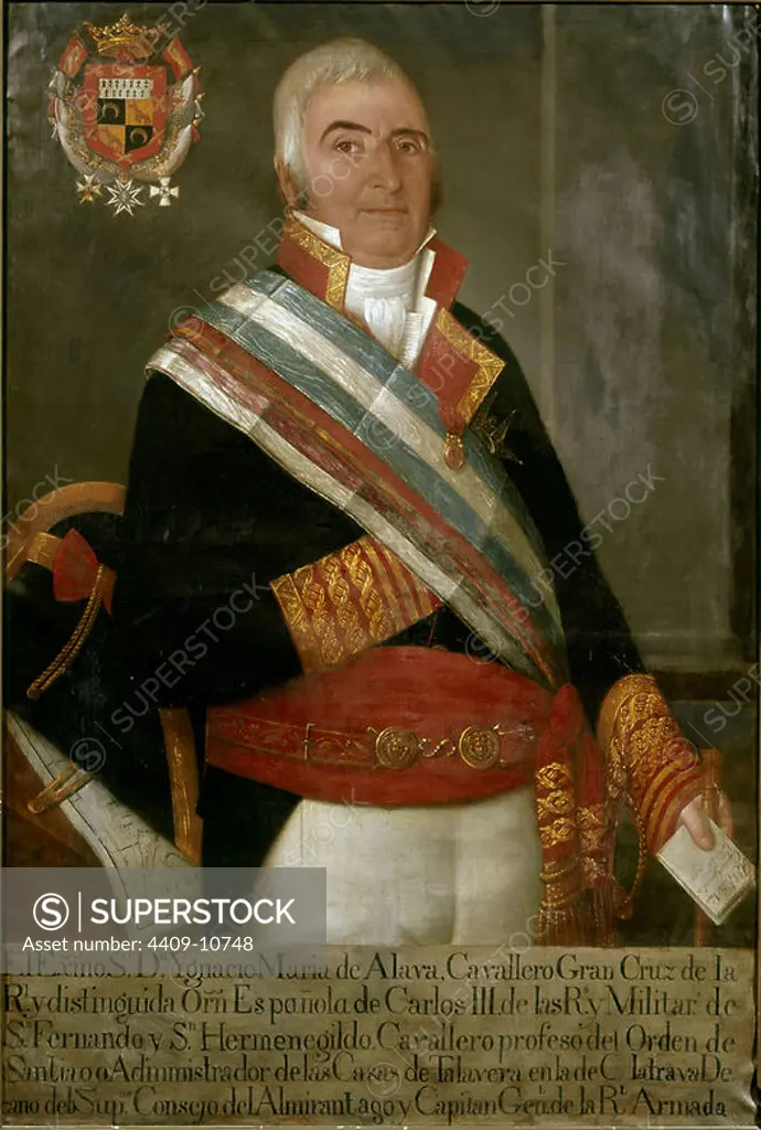 IGNACIO MARIA DE ALAVA CAPITAN GRAL DE LA ARMADA 1750 1817