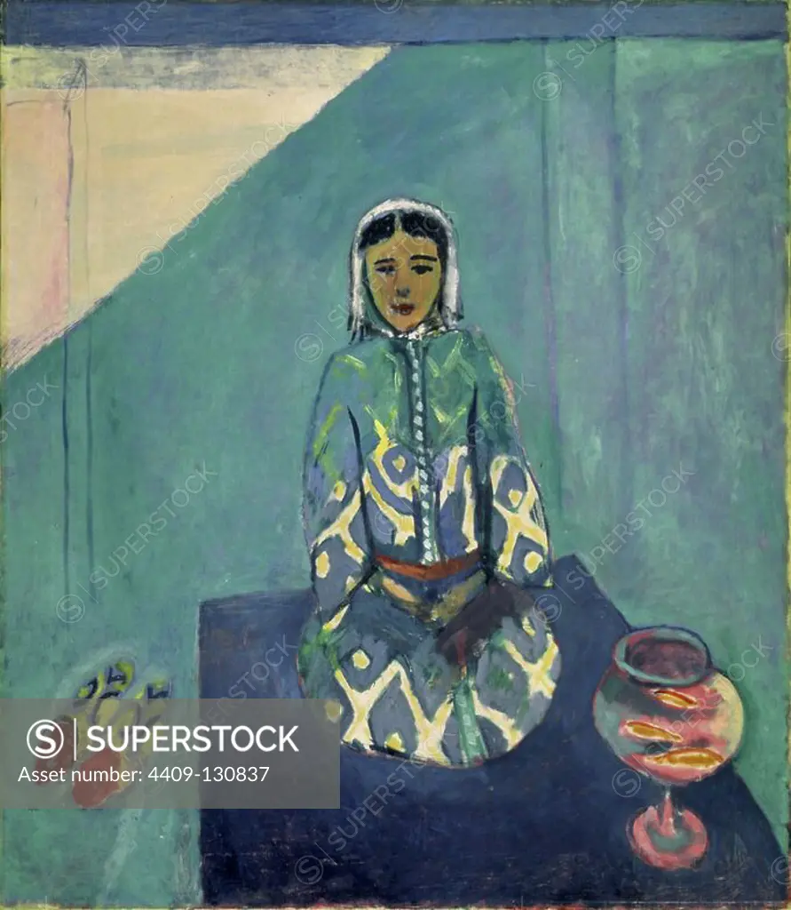 Henri Matisse / 'Zorah on the Terrace', 1912, Oil on canvas, 116 x 100 cm. Museum: Pushkin Museum of Fine Arts, MOSCU, RUSSIA.