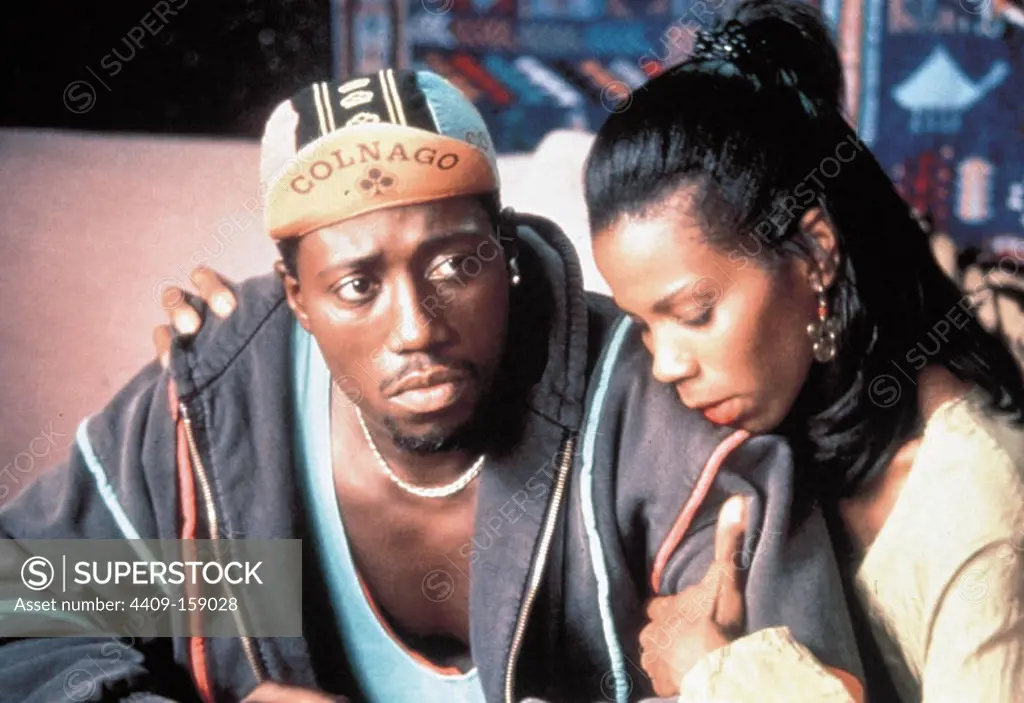 WESLEY SNIPES and TYRA FERRELL in WHITE MEN CAN'T JUMP (1992), directed by RON SHELTON.