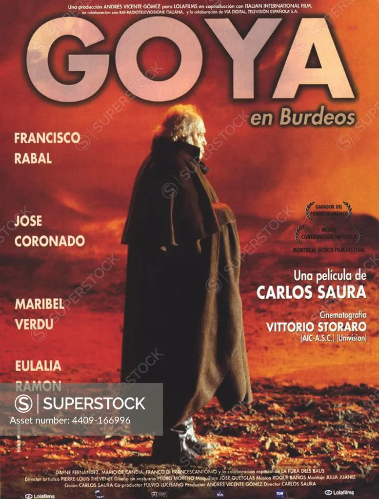 GOYA IN BORDEAUX (1999) -Original title: GOYA EN BURDEOS-, directed by CARLOS SAURA.