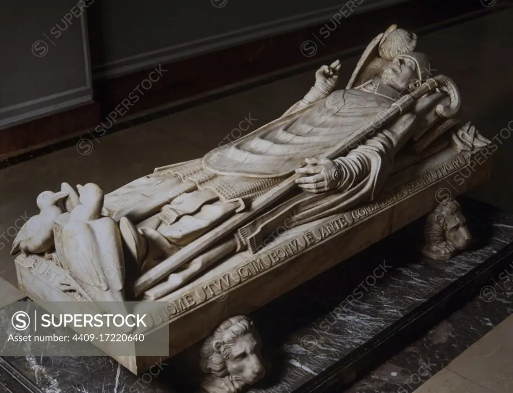 Enric Monjo / Reclining Statue of Abbot Oliba, Abbey of Montserrat.