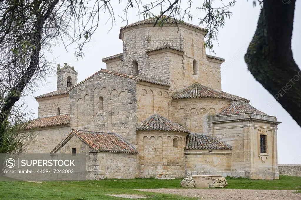 iglesia de Nuestra Señora de la Anunciada , Arquitectura lombarda, siglo XI, Urueña , Provincia de Valladolid, Castilla y León, Spain.