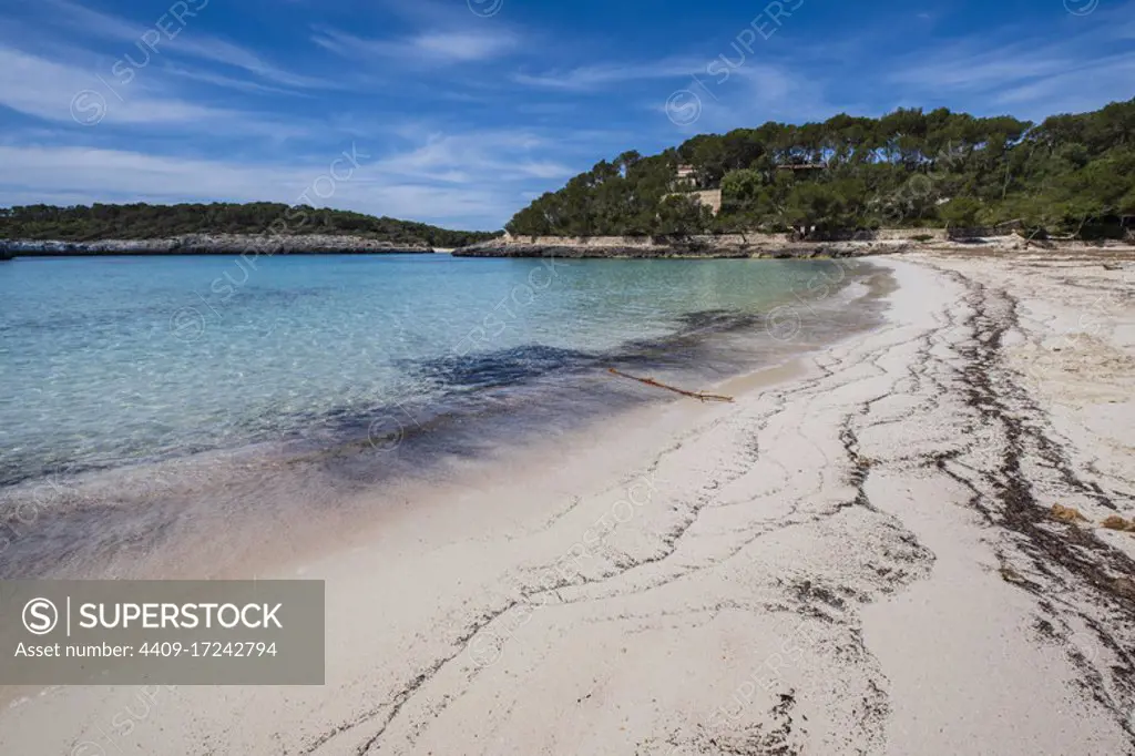 Cala de sa Font de n'Alis, Mondragó Natural Park, Santanyí municipal area, Mallorca, Balearic Islands, Spain.