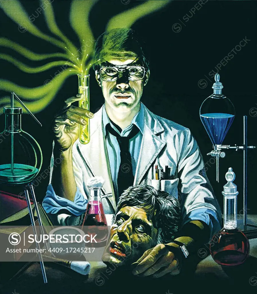 JEFFREY COMBS in RE-ANIMATOR (1985), directed by STUART GORDON.