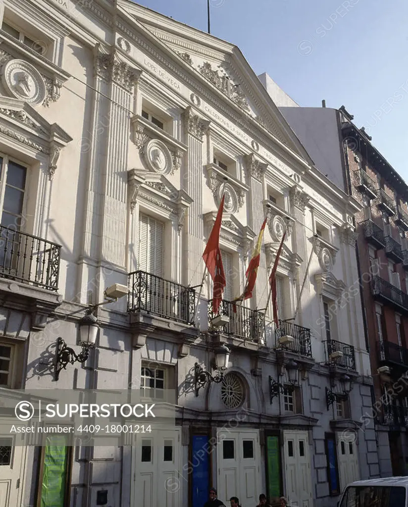 FACHADA DEL TEATRO ESPAÑOL TRAS NUMEROSAS OBRAS DE RESTAURACION. Author: JUAN DE VILLANUEVA. Location: TEATRO ESPAÑOL. MADRID. SPAIN.