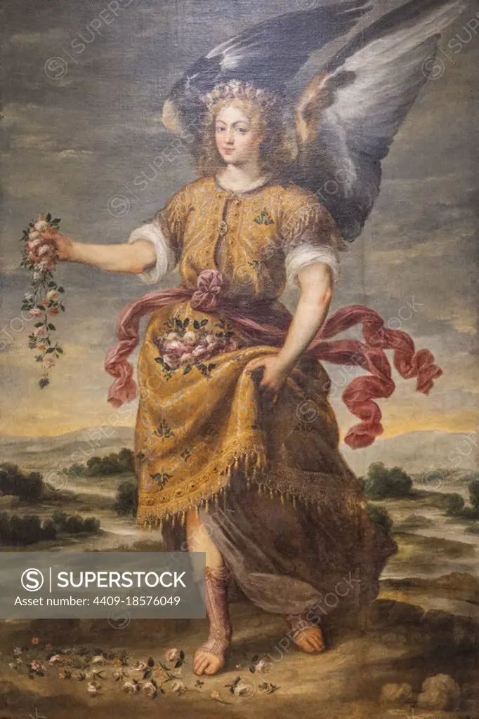 archangel Barachiel, 17th century, oil on canvas, Bartolome Roman, Mallorca, Balearic Islands, Spain.