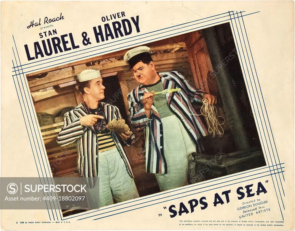 OLIVER HARDY and STAN LAUREL in SAPS AT SEA (1940), directed by GORDON DOUGLAS.