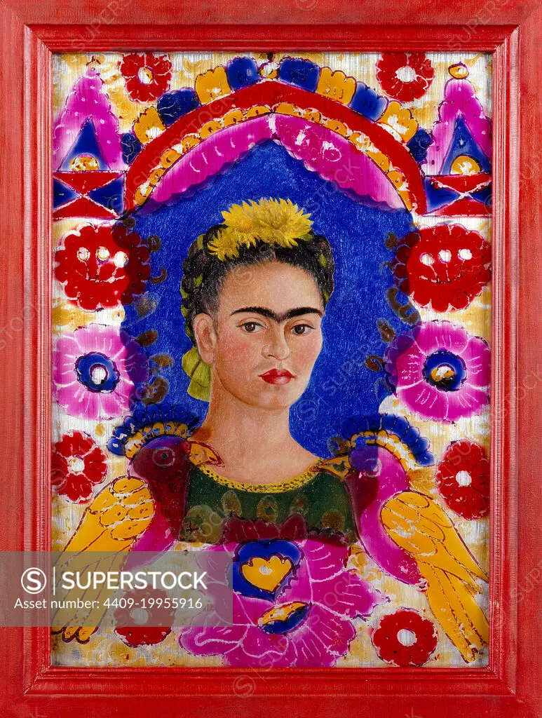 Frida Kahlo / 'The Frame', 1938, Oil on aluminum, 28,5 x 20,7 cm. Centre Pompidou.