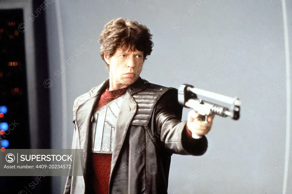 MICK JAGGER in FREEJACK (1992), directed by GEOFF MURPHY. Copyright: Editorial use only. No merchandising or book covers. This is a publicly distributed handout. Access rights only, no license of copyright provided. Only to be reproduced in conjunction with promotion of this film.