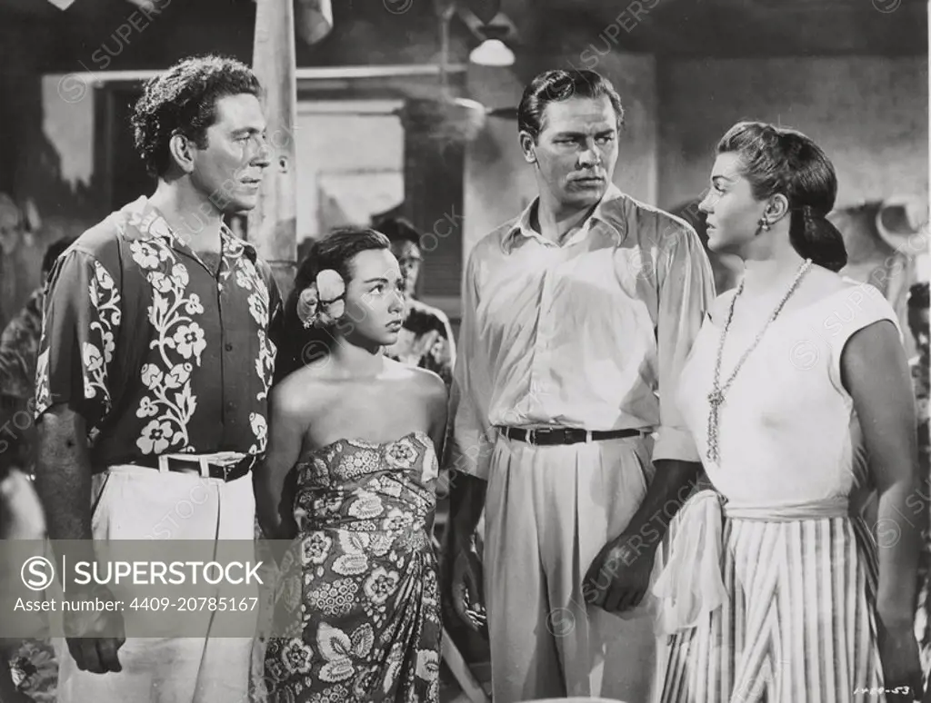 HOWARD KEEL and ESTHER WILLIAMS in PAGAN LOVE SONG (1950), directed by ROBERT ALTON.