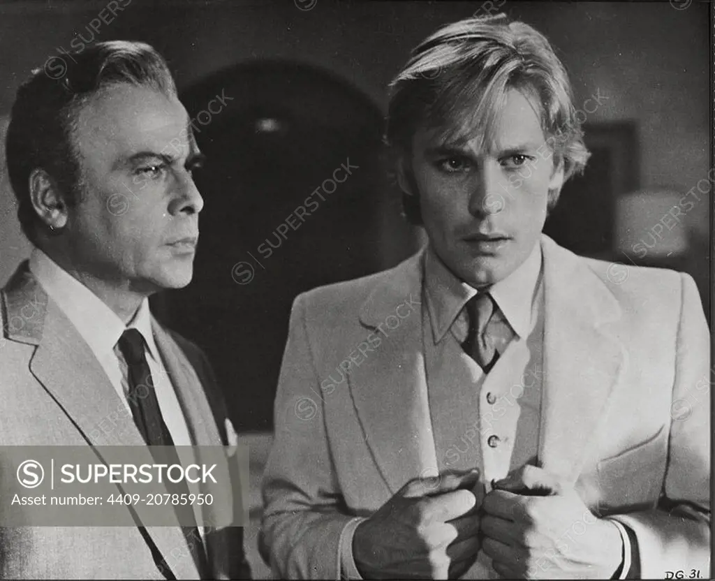 HERBERT LOM and HELMUT BERGER in THE SECRET OF DORIAN GRAY (1970) -Original title: DORIAN GRAY-, directed by MASSIMO DALLAMANO.