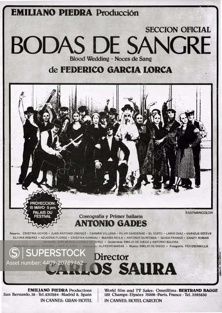 BLOOD WEDDING (1981) -Original title: BODAS DE SANGRE-, directed by CARLOS SAURA.