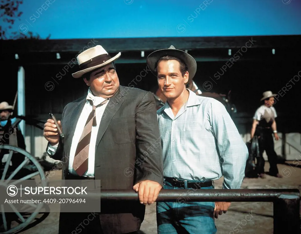 PAUL NEWMAN and ORSON WELLES in LONG, HOT SUMMER, THE (1958), directed by MARTIN RITT.