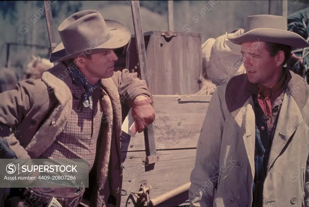 BURT LANCASTER and ROBERT WALKER in VENGEANCE VALLEY (1951), directed by RICHARD THORPE.