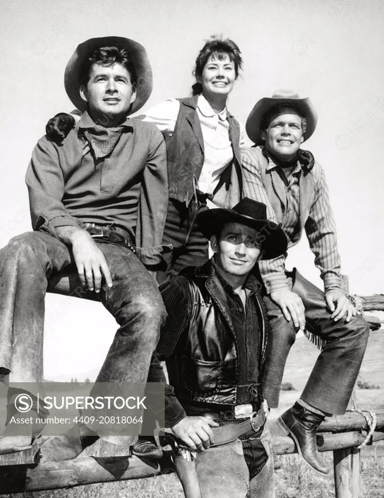 JAMES DRURY, DOUG MCCLURE and GARY CLARKE in THE VIRGINIAN (1962) -Original title: VIRGINIAN, THE-TV-.