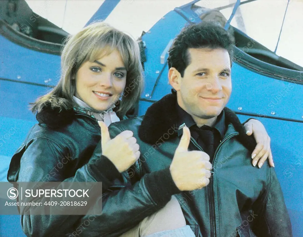 STEVE GUTTENBERG and SHARON STONE in POLICE ACADEMY 4: CITIZENS ON PATROL (1987), directed by JIM DRAKE.