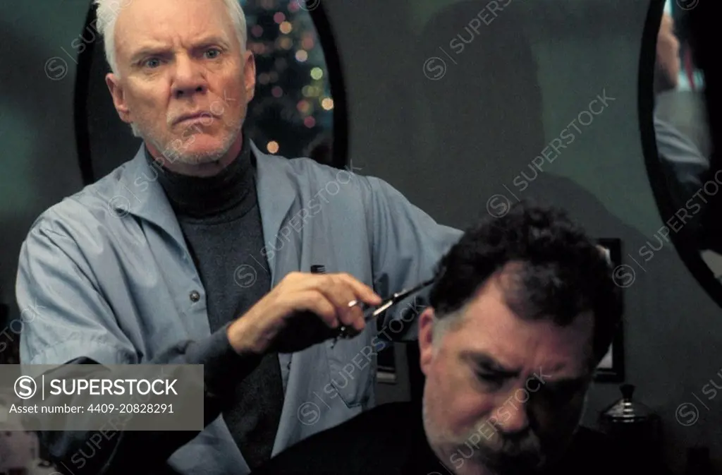 MALCOLM MCDOWELL in THE BARBER (2001), directed by MICHAEL BAFARO.