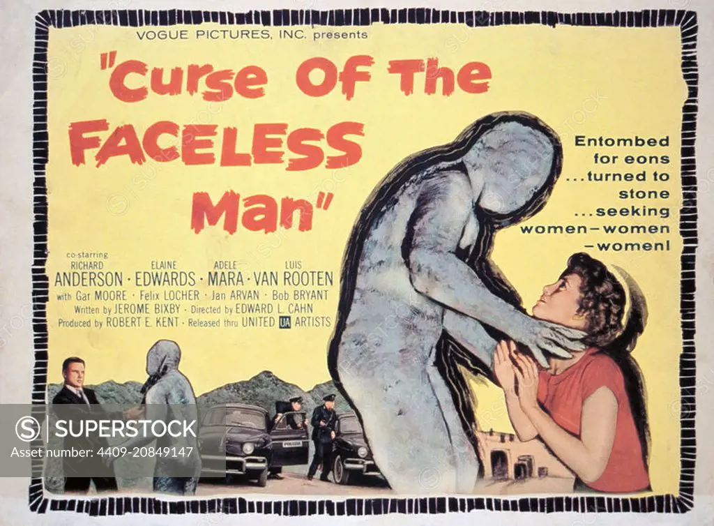 CURSE OF THE FACELESS MAN (1958), directed by EDWARD L. CAHN.