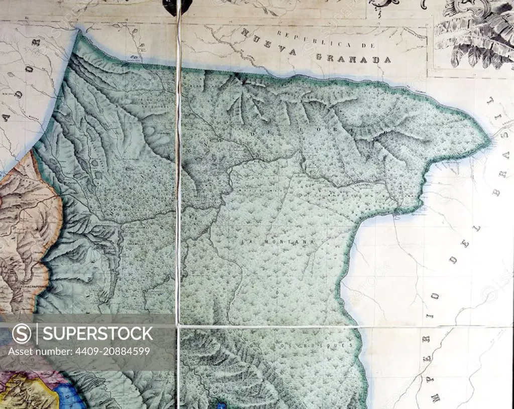 CARTOGRAFIA. MAPA DE PERU. REALIZADO POR MARIANO FELIPE PAZ SOLDAN , AÑO 1864. SERVICIO GEOGRAFICO DEL EJERCITO. MADRID. Author: MARIANO FELIPE PAZ SOLAN.