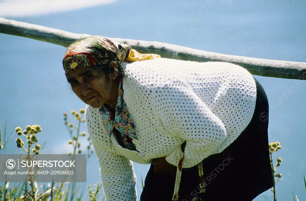 CHILE. mujer mapuche cerca de Carahue (Temuco)